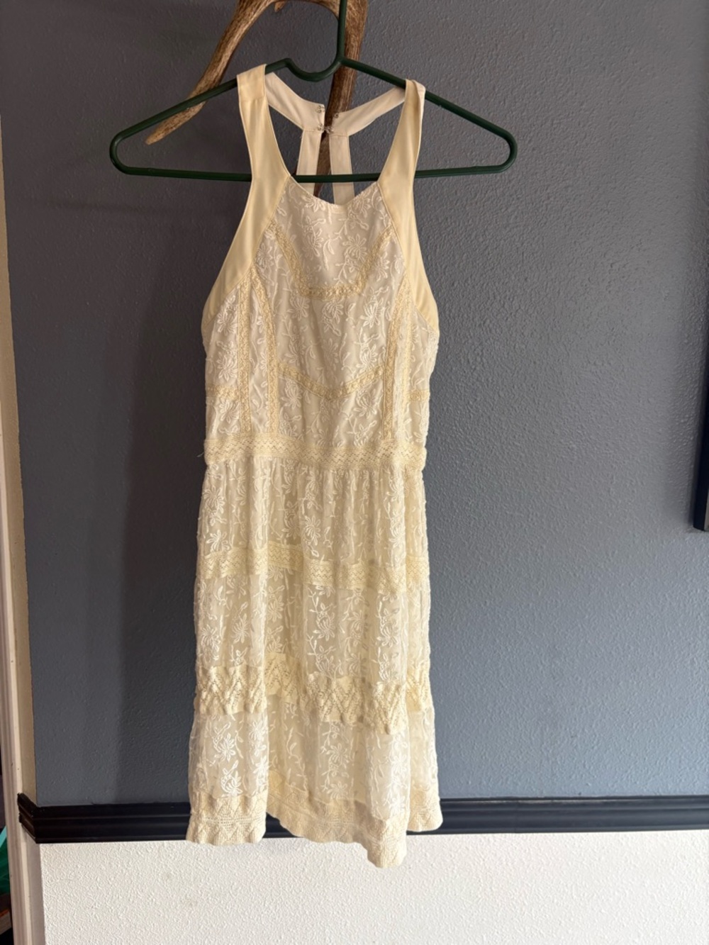 American eagle summer dress white lace